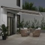 Toldo retráctil manual con luz LED antracita y blanco 600x300cm von , Markisen - Ref: Foro24-3310244, Preis: 472,78 €, Rabatt: %