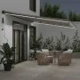 Toldo retráctil automático luces LED antracita blanco 600x300cm by , Awnings - Ref: Foro24-3310246, Price: 716,77 €, Discount: %