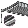Toldo retráctil automático luces LED antracita blanco 600x300cm by , Awnings - Ref: Foro24-3310246, Price: 716,77 €, Discount: %