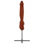 Sombrilla voladiza con poste de acero terracota 250x250 cm de vidaXL, Sombrillas - Ref: Foro24-312309, Precio: 111,99 €, Desc...