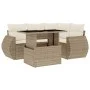 Juego de sofás jardín con cojines 5 pzas ratán sintético beige by , Garden sets - Ref: Foro24-3268508, Price: 473,59 €, Disco...