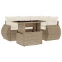 Juego de sofás jardín con cojines 5 pzas ratán sintético beige by , Garden sets - Ref: Foro24-3268508, Price: 429,42 €, Disco...