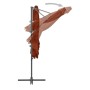 Sombrilla voladiza con poste de acero terracota 250x250 cm de vidaXL, Sombrillas - Ref: Foro24-312309, Precio: 111,99 €, Desc...