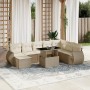 Set de sofás de jardín 9 pzas con cojines ratán sintético beige by , Garden sets - Ref: Foro24-3268728, Price: 637,48 €, Disc...