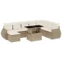 Set de sofás de jardín 9 pzas con cojines ratán sintético beige by , Garden sets - Ref: Foro24-3268728, Price: 689,75 €, Disc...