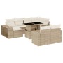 Set de sofás de jardín 11pzas con cojines ratán sintético beige von , Gartensets - Ref: Foro24-3274581, Preis: 662,12 €, Raba...