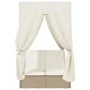 Tumbona doble con techo y cortinas ratán sintético beige von , Liegen - Ref: Foro24-368076, Preis: 324,72 €, Rabatt: %
