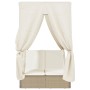 Tumbona doble con techo y cortinas ratán sintético beige von , Liegen - Ref: Foro24-368076, Preis: 377,75 €, Rabatt: %