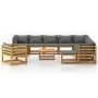 Garden furniture 12 pcs cushions solid acacia wood by vidaXL, Garden sets - Ref: Foro24-3057618, Price: 1,00 €, Discount: %