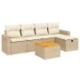 Juego de sofás jardín con cojines 6 pzas ratán sintético beige by , Garden sets - Ref: Foro24-3264831, Price: 391,51 €, Disco...