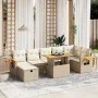 Juego de sofás de jardín con cojines beige 8 pzas ratán PE von , Gartensets - Ref: Foro24-3276152, Preis: 613,48 €, Rabatt: %