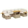 Juego de sofás de jardín con cojines beige 8 pzas ratán PE von , Gartensets - Ref: Foro24-3276152, Preis: 613,48 €, Rabatt: %