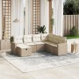 Set sofás de jardín 7 piezas y cojines ratán sintético beige de , Conjuntos de jardín - Ref: Foro24-3263524, Precio: 463,97 €...