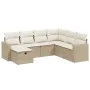 Set sofás de jardín 7 piezas y cojines ratán sintético beige von , Gartensets - Ref: Foro24-3263524, Preis: 483,09 €, Rabatt: %