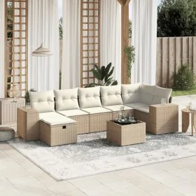 Juego de sofás de jardín con cojines beige 8 pzas ratán PE von , Gartensets - Ref: Foro24-3264444, Preis: 551,58 €, Rabatt: %