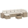 Juego de sofás de jardín con cojines beige 8 pzas ratán PE by , Garden sets - Ref: Foro24-3264444, Price: 529,69 €, Discount: %