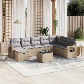 Juego de sofás jardín con cojines beige mezcla 9 pzas ratán PE von , Gartensets - Ref: Foro24-3263905, Preis: 537,88 €, Rabat...