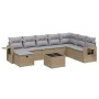 Juego de sofás jardín con cojines beige mezcla 9 pzas ratán PE by , Garden sets - Ref: Foro24-3263905, Price: 537,88 €, Disco...
