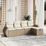 Juego de sofás jardín con cojines 5 pzas ratán sintético beige by , Garden sets - Ref: Foro24-3264084, Price: 400,17 €, Disco...
