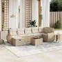 Juego de sofás de jardín con cojines beige 8 pzas ratán PE de , Conjuntos de jardín - Ref: Foro24-3264134, Precio: 582,57 €, ...