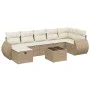 Juego de sofás de jardín con cojines beige 8 pzas ratán PE de , Conjuntos de jardín - Ref: Foro24-3264134, Precio: 582,57 €, ...