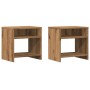Mesitas noche 2 uds madera ingeniería marrón roble 40x30x40 cm von , Nachttische - Ref: Foro24-855765, Preis: 49,32 €, Rabatt: %
