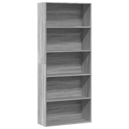 Estantería madera ingeniería gris Sonoma 80x30x189cm de , Librerías y estanterías - Ref: Foro24-3314674, Precio: 84,14 €, Des...