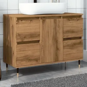 Mueble de baño madera de ingeniería roble artisan 80x33x60 cm de , Muebles de baño - Ref: Foro24-857233, Precio: 123,59 €, De...