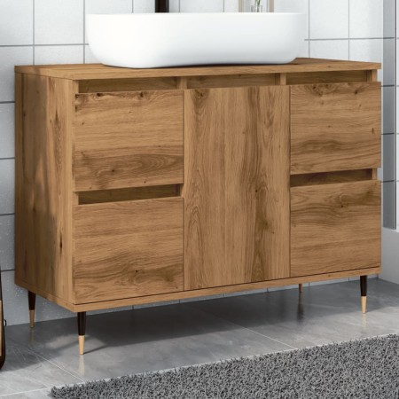 Mueble de baño madera de ingeniería roble artisan 80x33x60 cm by , Bathroom furniture - Ref: Foro24-857233, Price: 132,80 €, ...