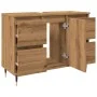 Mueble de baño madera de ingeniería roble artisan 80x33x60 cm de , Muebles de baño - Ref: Foro24-857233, Precio: 123,59 €, De...