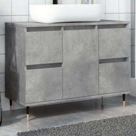 Mueble de baño madera de ingeniería gris hormigón 80x33x60 cm de , Muebles de baño - Ref: Foro24-857231, Precio: 97,31 €