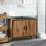 Armario lavabo baño madera ingeniería roble artisan 80x30x60 cm de , Tocadores de baño - Ref: Foro24-857701, Precio: 79,68 €,...