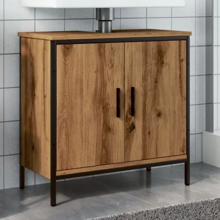 Armario lavabo baño madera ingeniería roble artisan 60x30x60 cm de , Tocadores de baño - Ref: Foro24-857699, Precio: 64,80 €,...