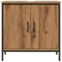 Armario lavabo baño madera ingeniería roble artisan 60x30x60 cm de , Tocadores de baño - Ref: Foro24-857699, Precio: 64,80 €,...