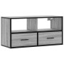 Mueble TV madera ingeniería y metal roble ahumado 80x31x39,5 cm von , TV-Möbel - Ref: Foro24-848922, Preis: 62,88 €, Rabatt: %