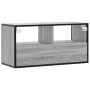 Mueble TV madera ingeniería y metal roble ahumado 80x31x39,5 cm von , TV-Möbel - Ref: Foro24-848922, Preis: 51,09 €, Rabatt: %
