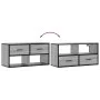 Mueble TV madera ingeniería y metal roble ahumado 80x31x39,5 cm von , TV-Möbel - Ref: Foro24-848922, Preis: 51,09 €, Rabatt: %