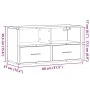 Mueble TV madera ingeniería y metal roble ahumado 80x31x39,5 cm von , TV-Möbel - Ref: Foro24-848922, Preis: 51,09 €, Rabatt: %