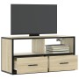 Mueble TV madera ingeniería y metal roble Sonoma 80x31x39,5 cm von , TV-Möbel - Ref: Foro24-848920, Preis: 61,02 €, Rabatt: %