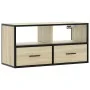 Mueble TV madera ingeniería y metal roble Sonoma 80x31x39,5 cm von , TV-Möbel - Ref: Foro24-848920, Preis: 49,56 €, Rabatt: %