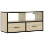 Mueble TV madera ingeniería y metal roble Sonoma 80x31x39,5 cm von , TV-Möbel - Ref: Foro24-848920, Preis: 61,02 €, Rabatt: %