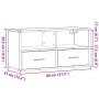 Mueble TV madera ingeniería y metal roble Sonoma 80x31x39,5 cm von , TV-Möbel - Ref: Foro24-848920, Preis: 61,02 €, Rabatt: %