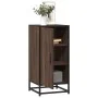 Aparador madera ingeniería y metal marrón roble 35,5x35x76 cm de , Aparadores - Ref: Foro24-848943, Precio: 55,12 €, Descuent...