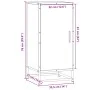 Aparador madera ingeniería y metal marrón roble 35,5x35x76 cm de , Aparadores - Ref: Foro24-848943, Precio: 55,12 €, Descuent...