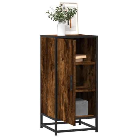 Aparador madera ingeniería y metal roble ahumado 35,5x35x76 cm von , Sideboards - Ref: Foro24-848941, Preis: 54,93 €, Rabatt: %