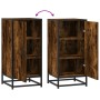 Aparador madera ingeniería y metal roble ahumado 35,5x35x76 cm von , Sideboards - Ref: Foro24-848941, Preis: 54,93 €, Rabatt: %