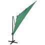 Ampelschirm mit Stange und grünen LED-Leuchten 300 cm von vidaXL, Sonnenschirme - Ref: Foro24-312345, Preis: 200,58 €, Rabatt: %