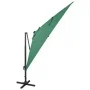 Cantilever umbrella with pole and green LED lights 300 cm by vidaXL, Umbrellas - Ref: Foro24-312345, Price: 198,60 €, Discoun...