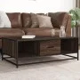Mesa de centro madera ingeniería metal marrón 100x57x35 cm by , Coffee table - Ref: Foro24-848763, Price: 74,05 €, Discount: %