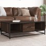 Mesa de centro madera ingeniería metal marrón 100x57x35 cm von , Couchtisch - Ref: Foro24-848763, Preis: 74,96 €, Rabatt: %